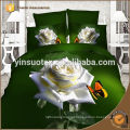 Luxo flor impresso conjunto de cama, 100% poliéster dispersar impresso